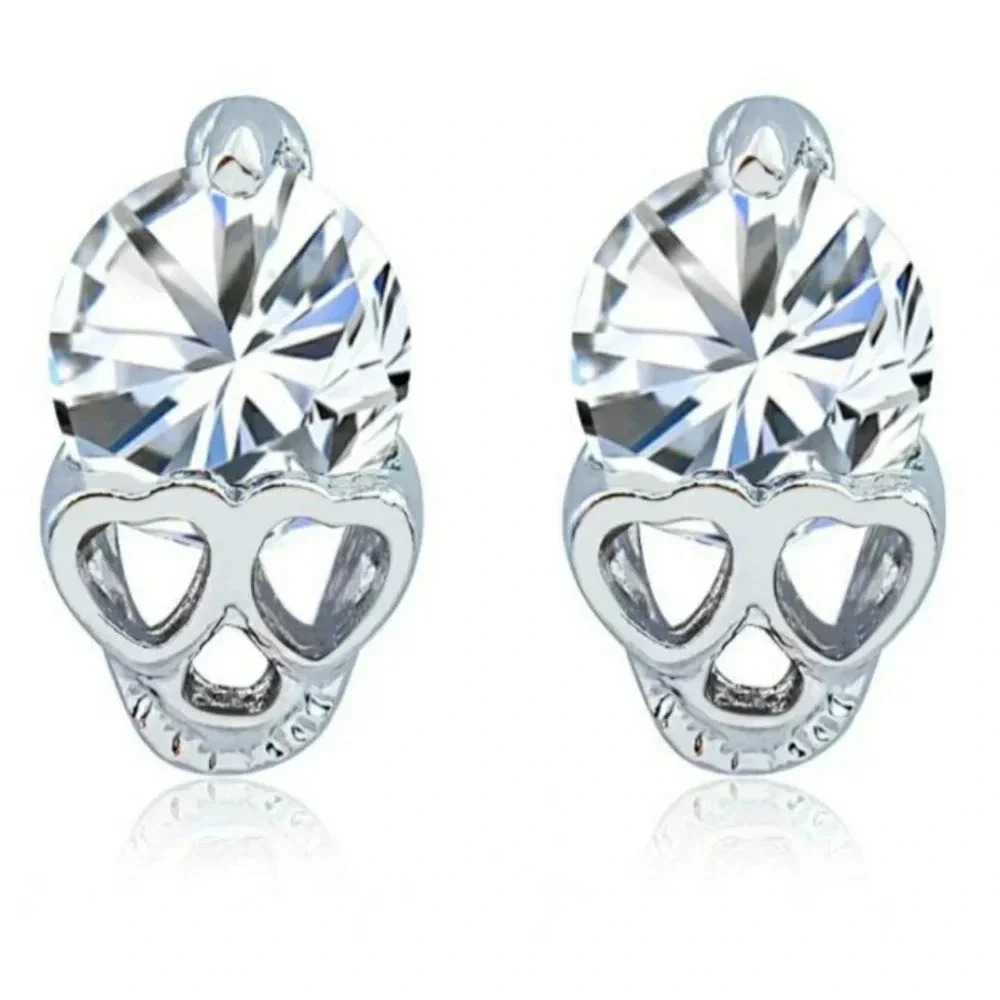 Crystal Skull Earrings